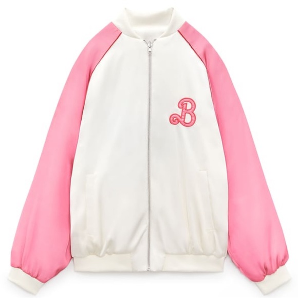BARBIE x ZARA REVERSIBLE SATIN BOMBER JACKET - Picture 6 of 8